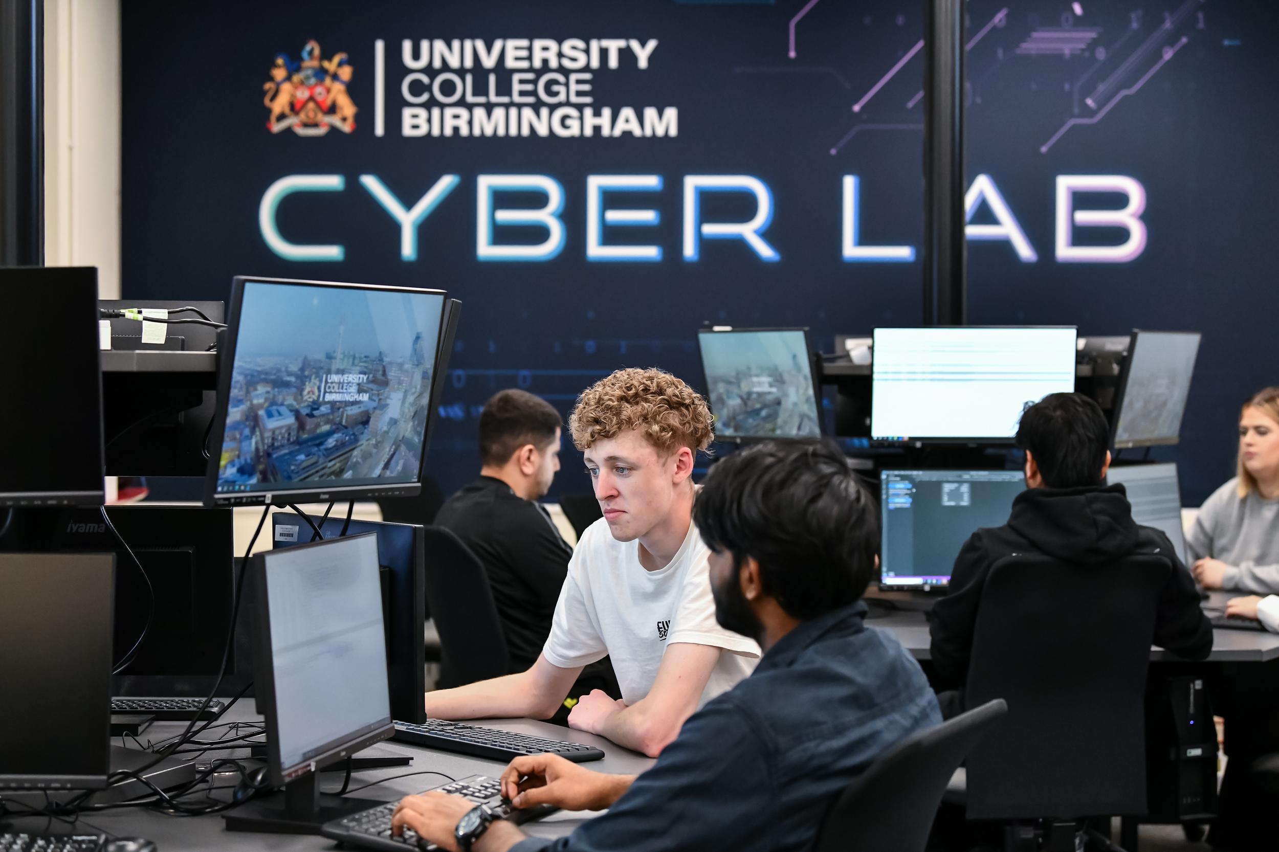 Students using computers in our Cyber Lab