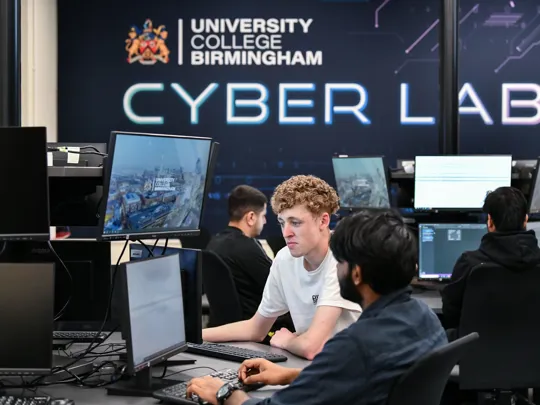Students using computers in our Cyber Lab