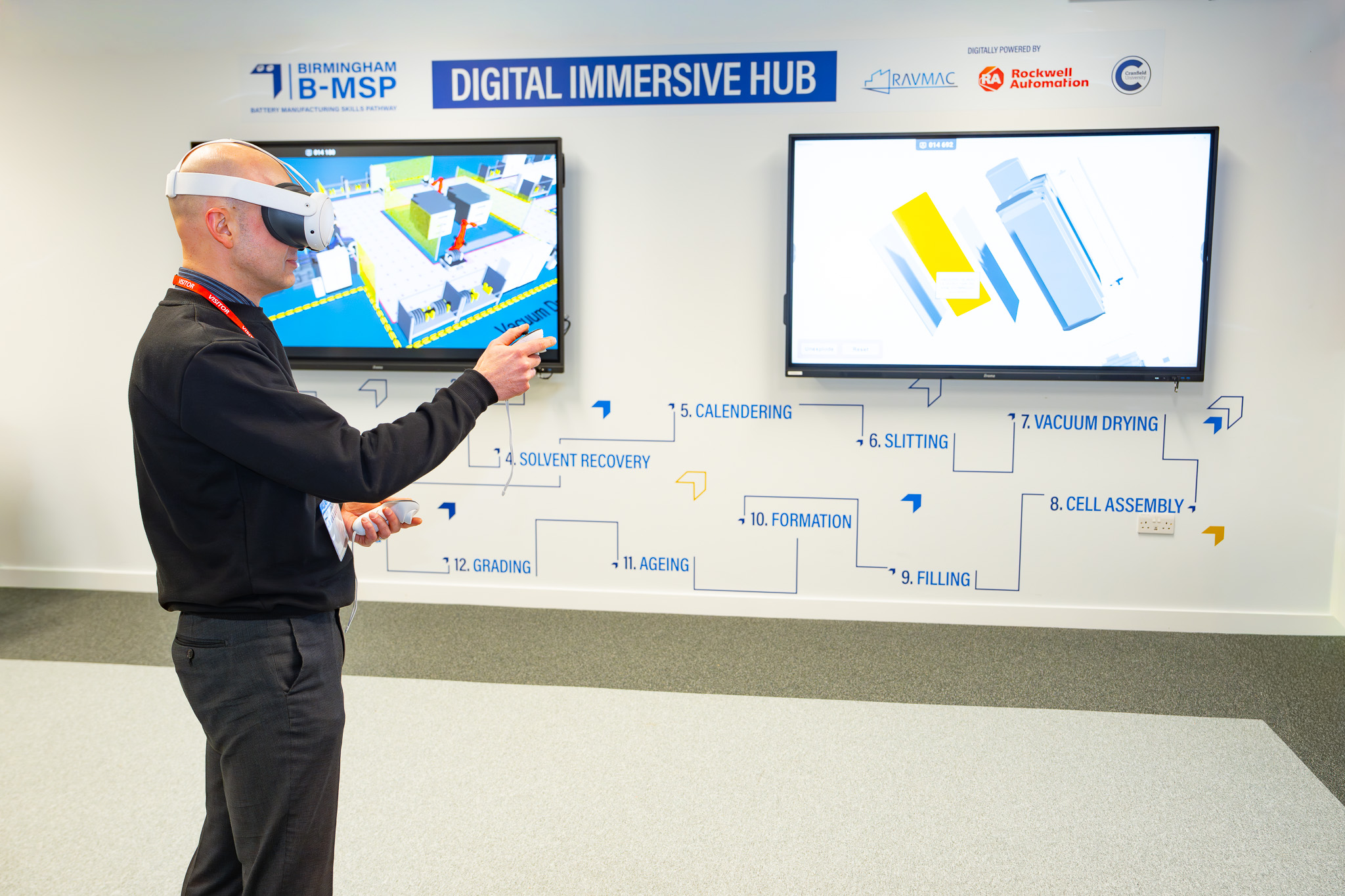 Student working on a VR headset