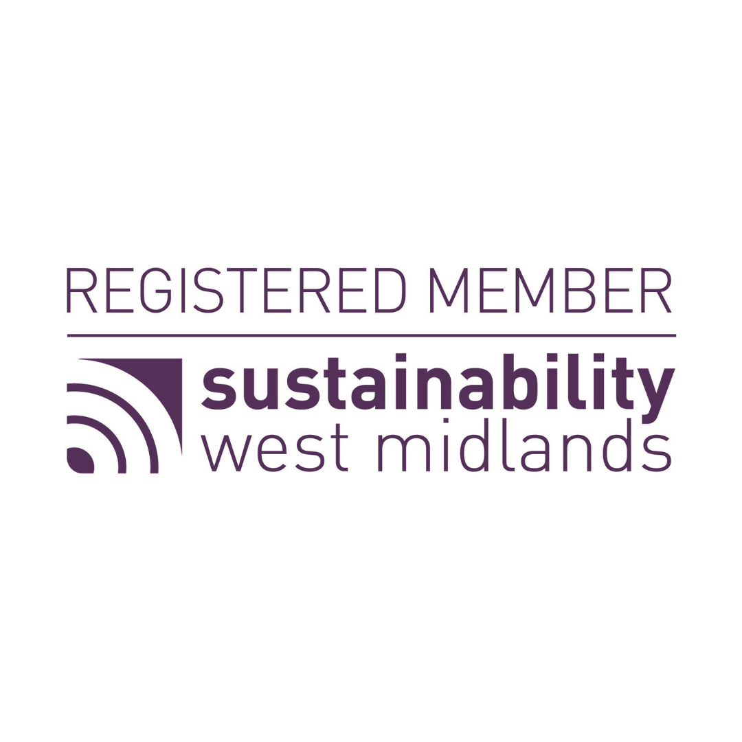 Logo saying registered member sustainability west midlands